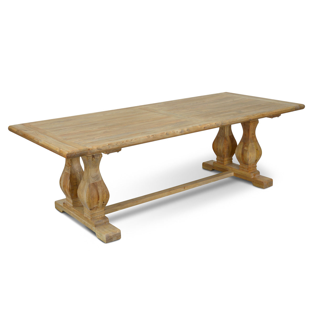 Wood Siena Dining Table 2.4m - Rustic Natural