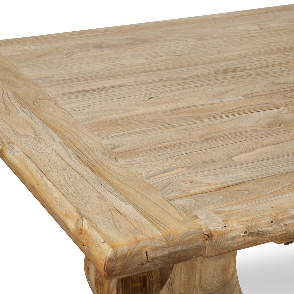 Wood Siena Dining Table 2.4m - Rustic Natural