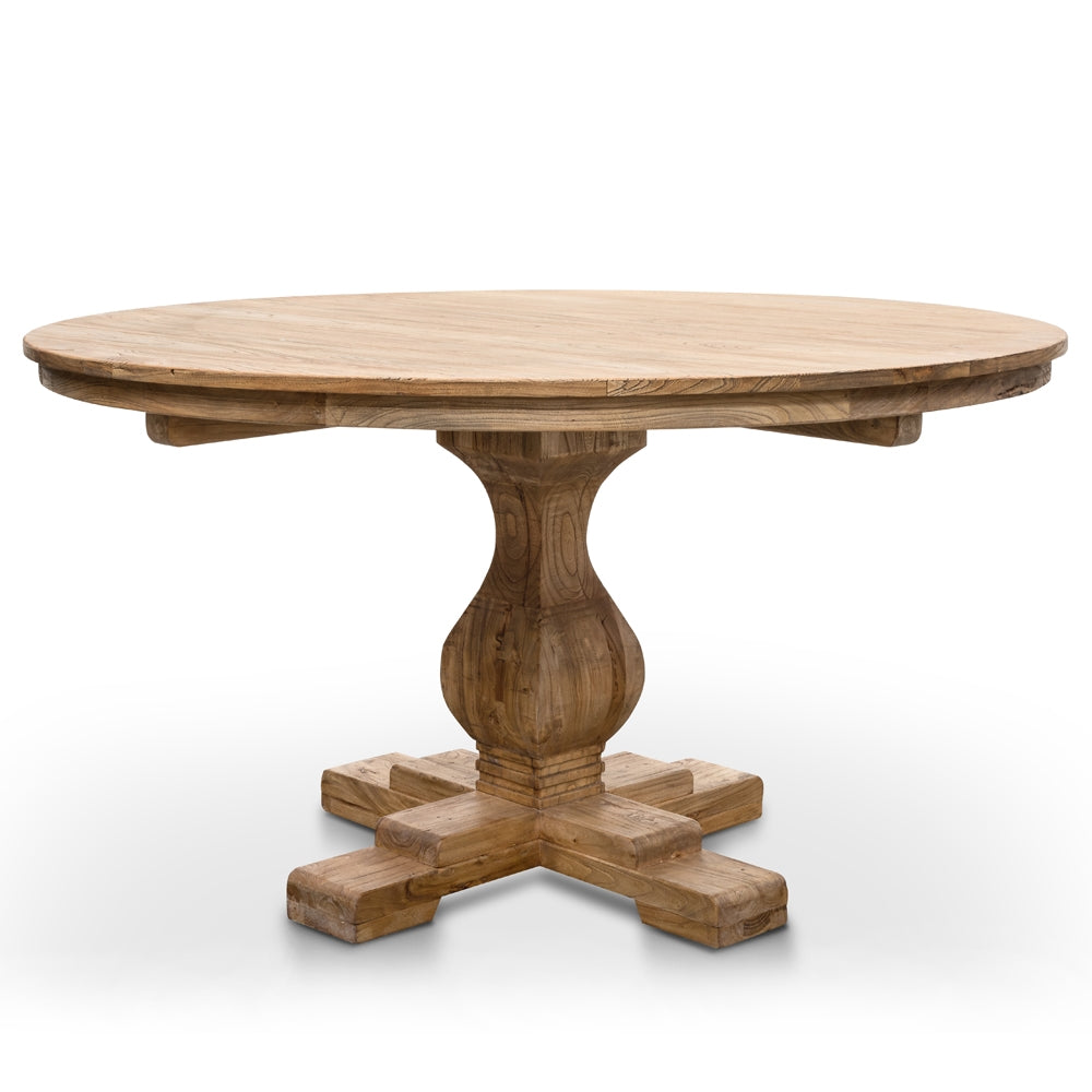 Round Siena Dining Table 140cm - Rustic Natural