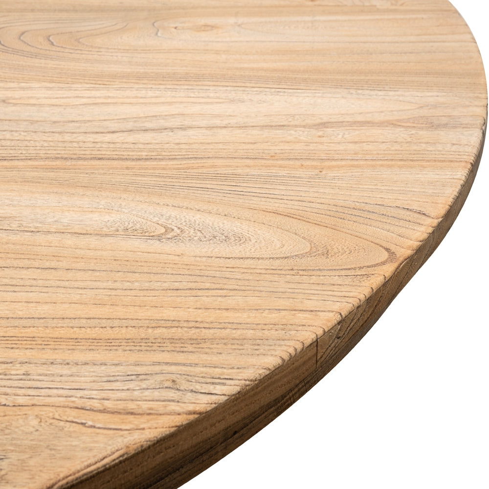 Round Siena Dining Table 140cm - Rustic Natural
