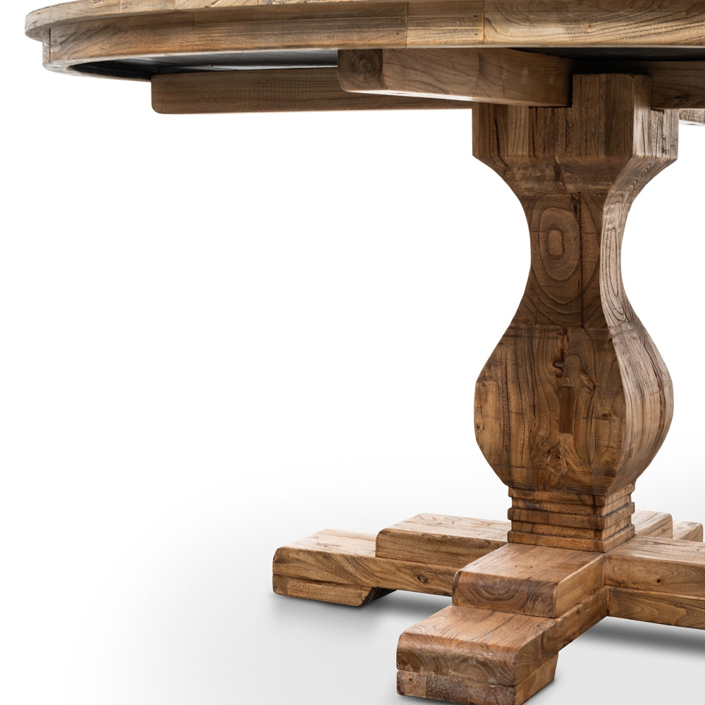 Round Siena Dining Table 140cm - Rustic Natural