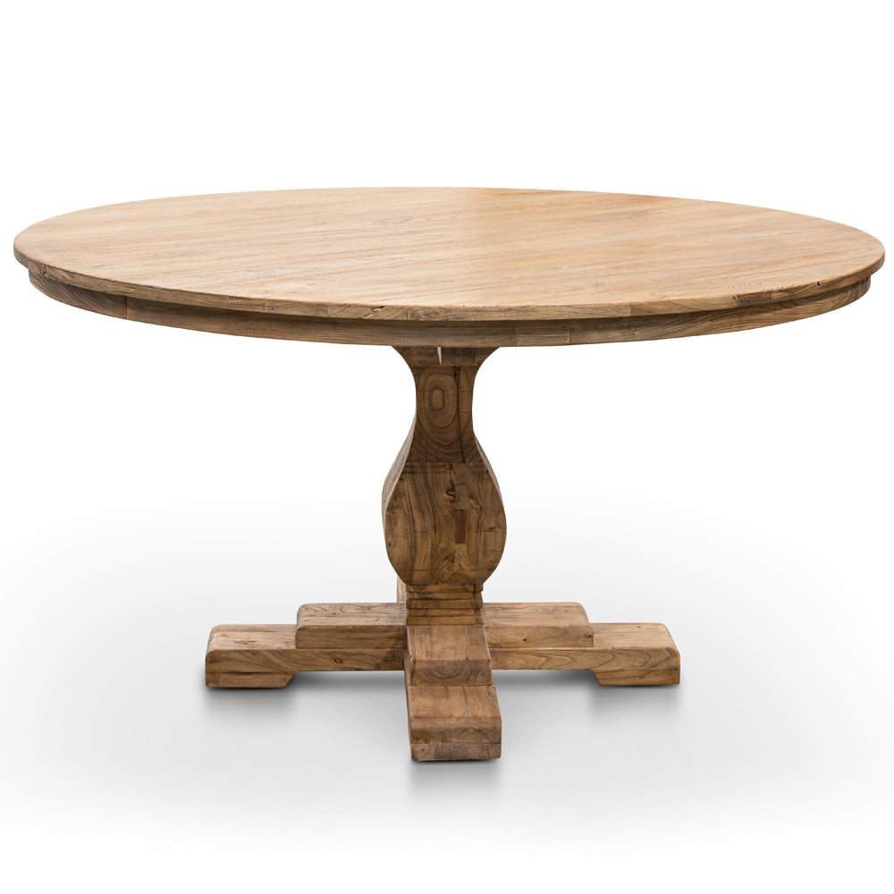 Round Siena Dining Table 140cm - Rustic Natural