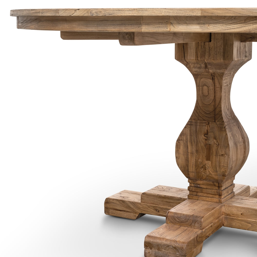Round Siena Dining Table 140cm - Rustic Natural
