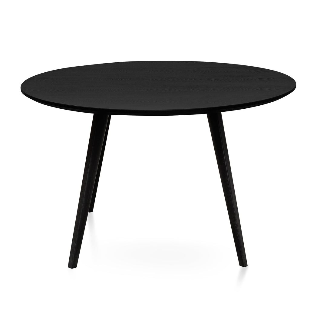 1.2m Veneer Wooden Siena Dining Table - Full Black