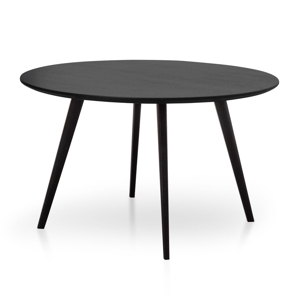1.2m Veneer Wooden Siena Dining Table - Full Black