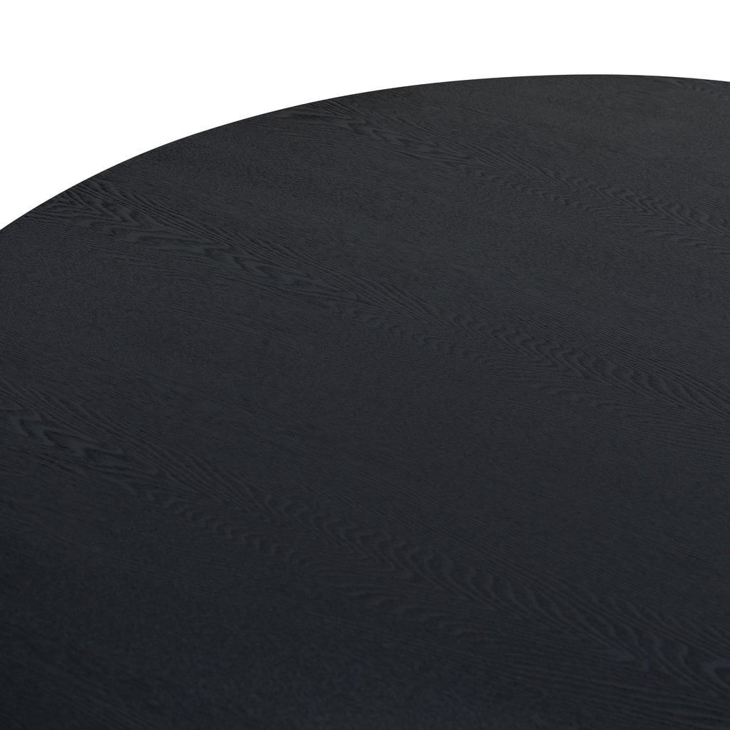 1.2m Veneer Wooden Siena Dining Table - Full Black