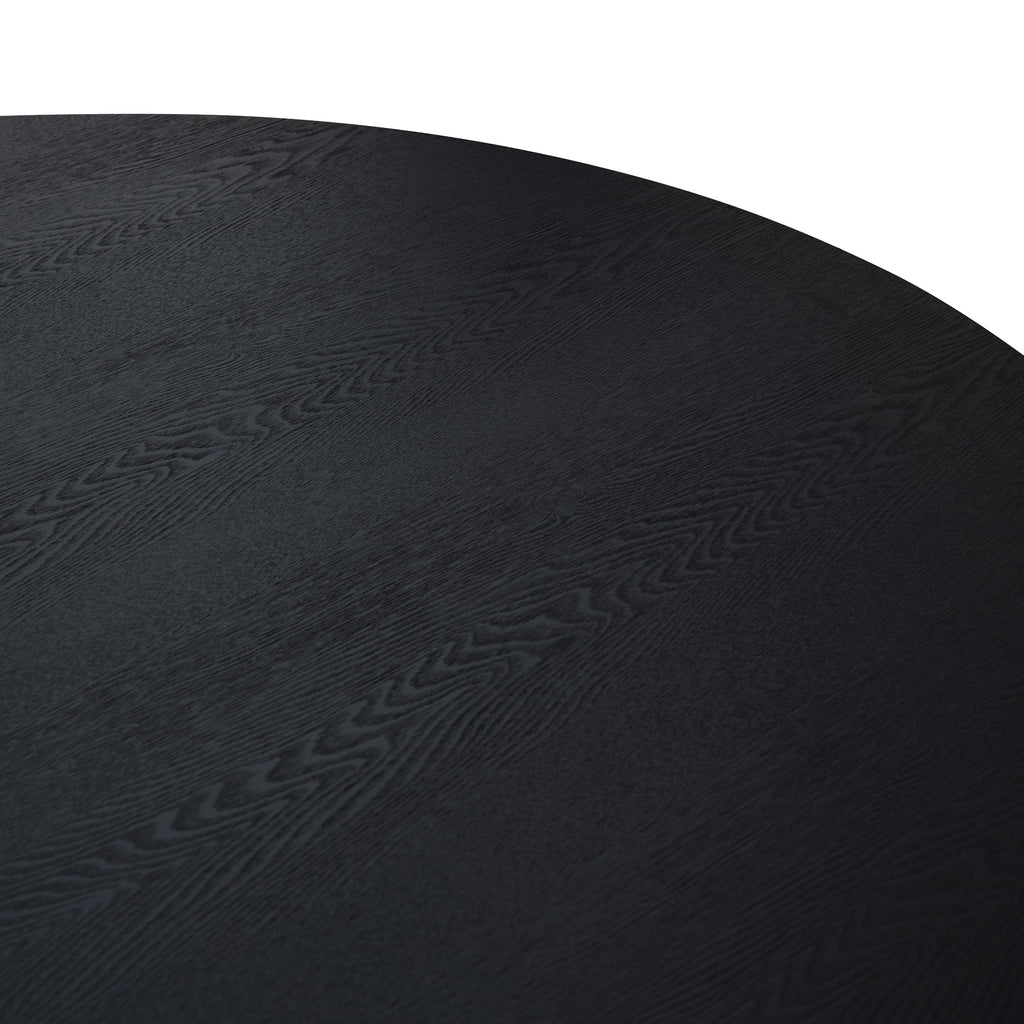 1.2m Veneer Wooden Siena Dining Table - Full Black