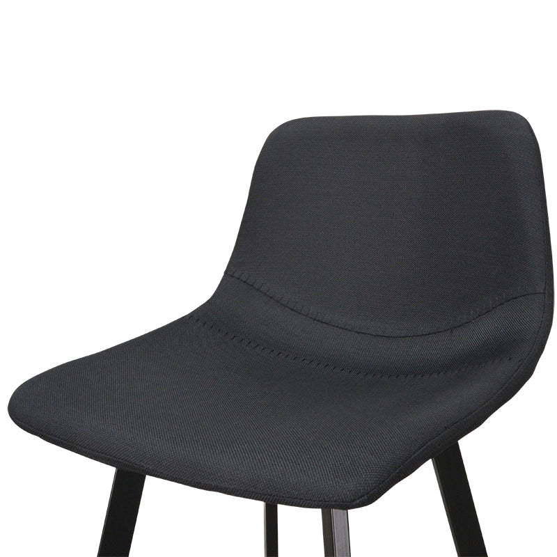 80cm Amalfi Bar Stool in Black Fabric (Set of 2)