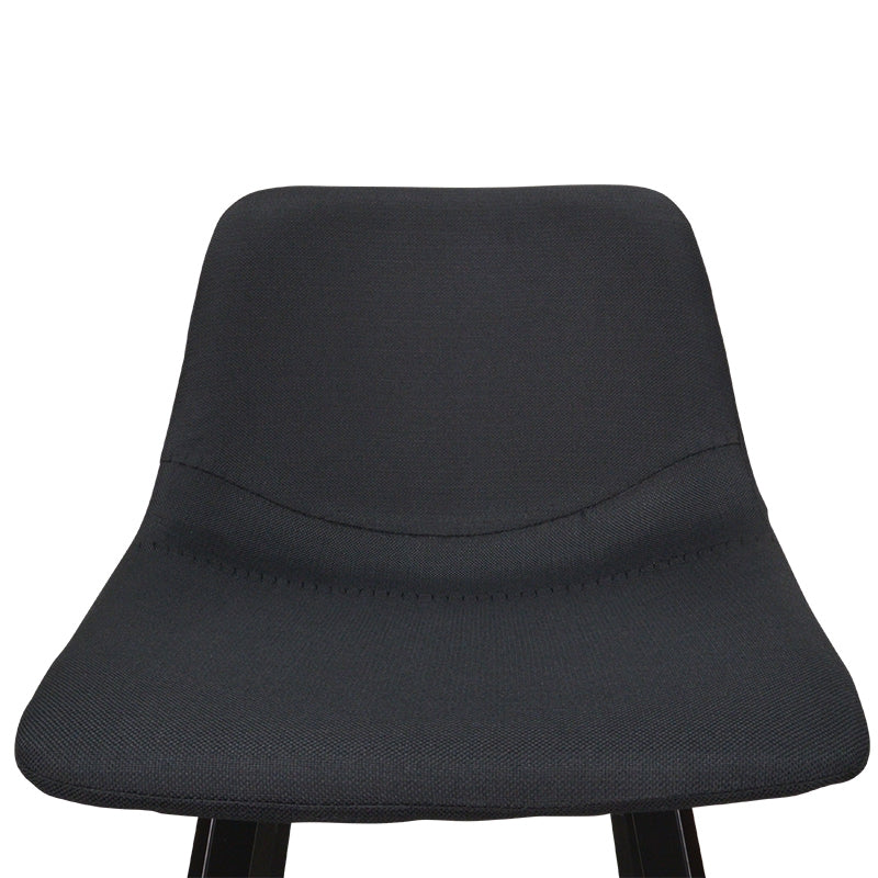 80cm Amalfi Bar Stool in Black Fabric (Set of 2)