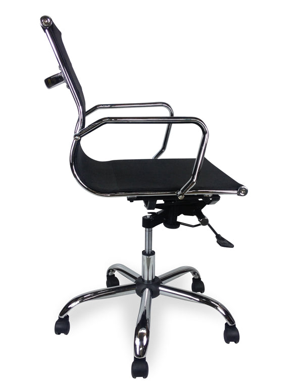 Designer Mesh Boardroom Milano Office Chair - Low Back - Black