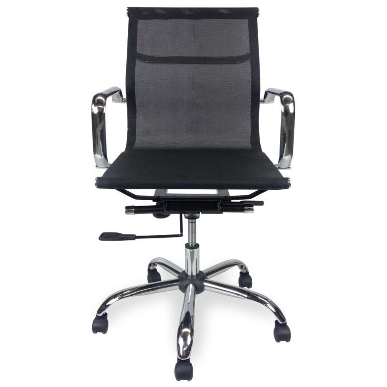 Designer Mesh Boardroom Milano Office Chair - Low Back - Black