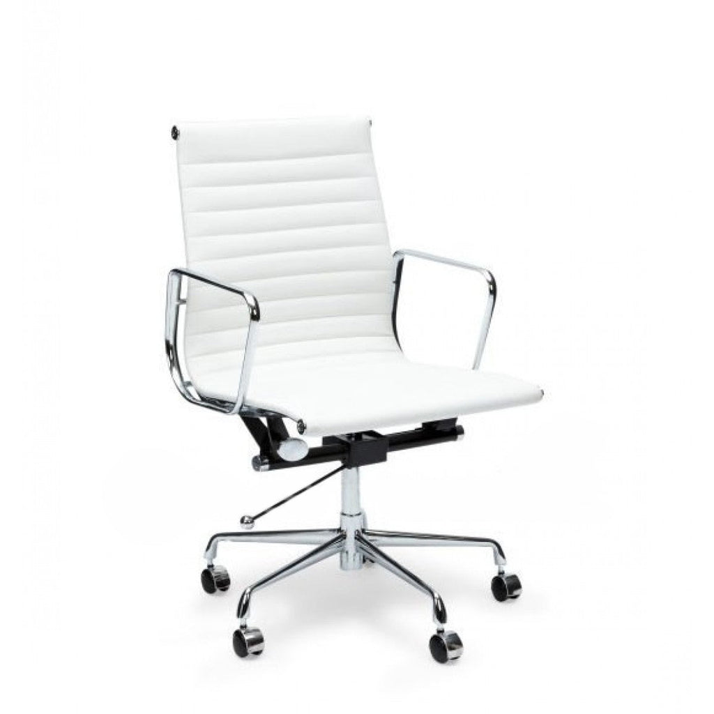 Leather Milano Office Chair - White