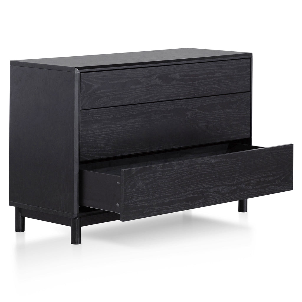 3 Drawers Padova Dresser Unit - Black Oak
