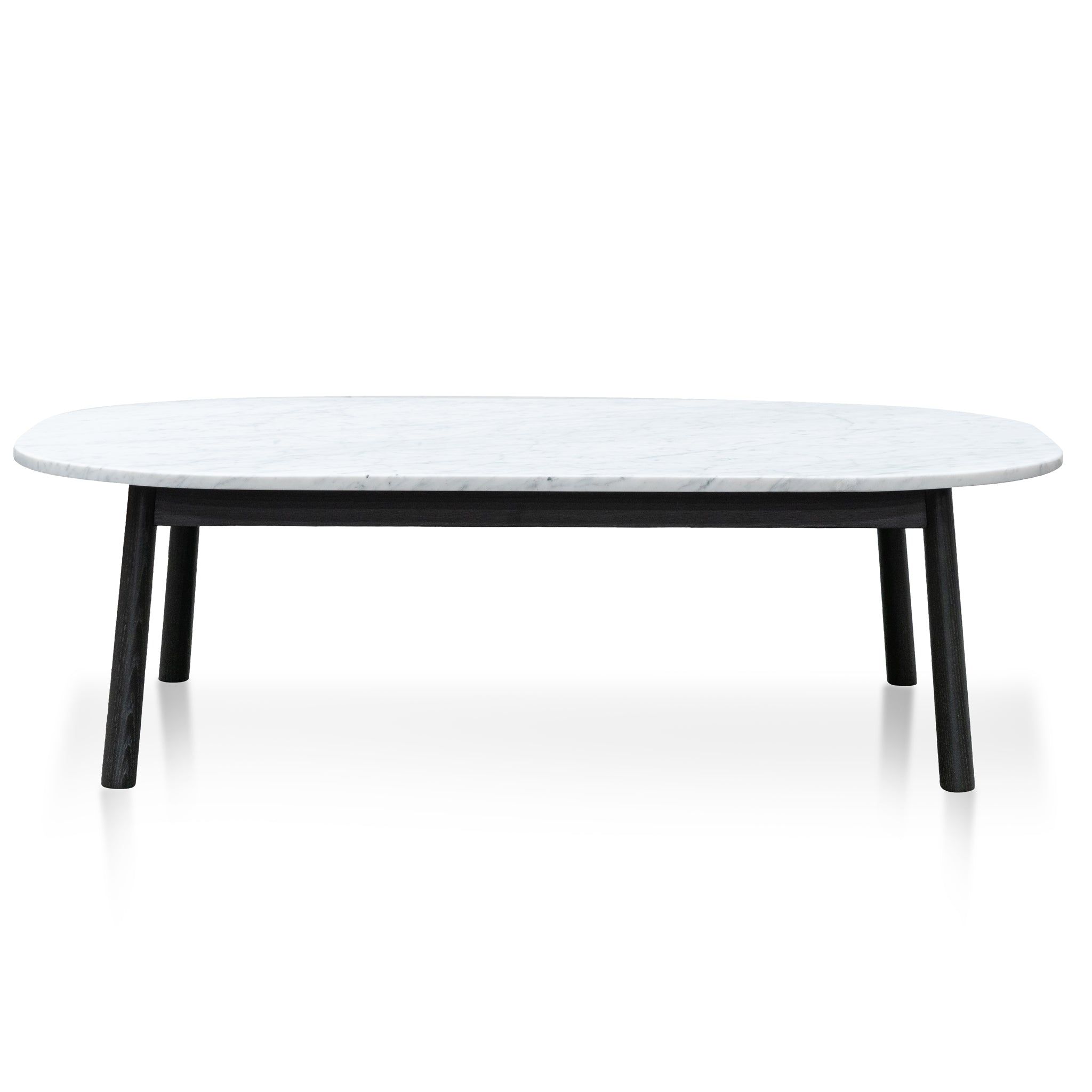 110cm Marble Venezia Coffee Table - Black Base
