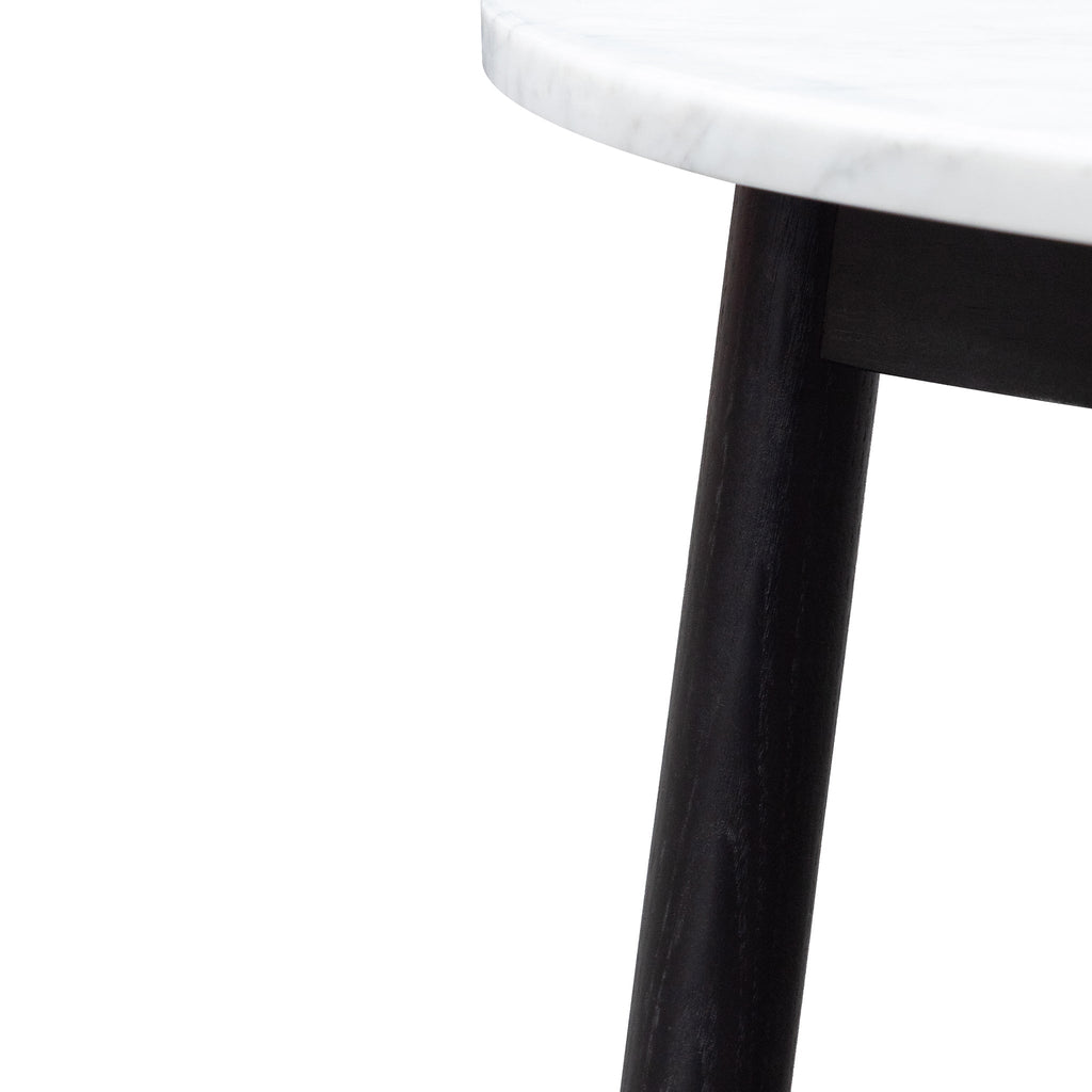 110cm Marble Venezia Coffee Table - Black Base