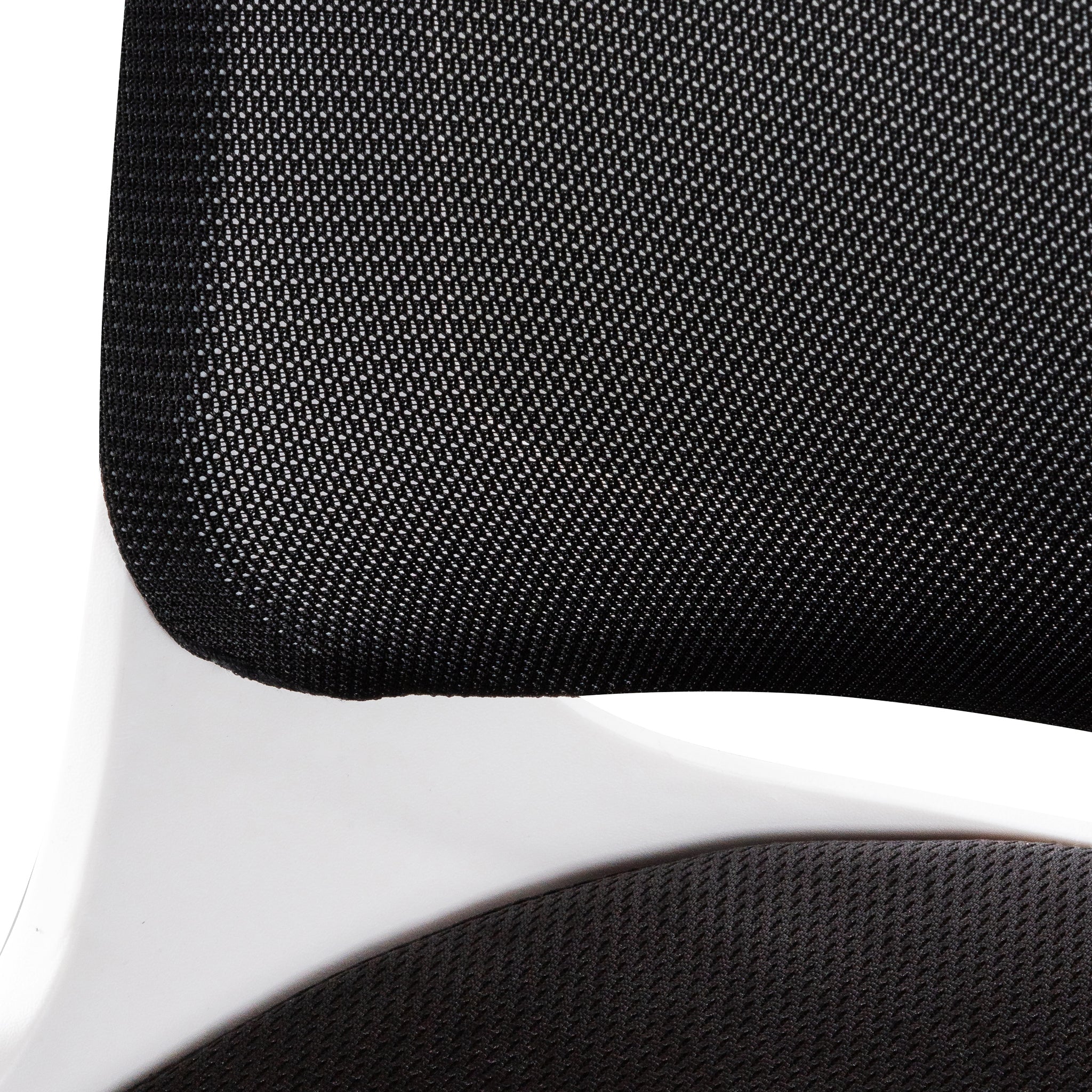 Black Milano Office Chair - White Arm and Base