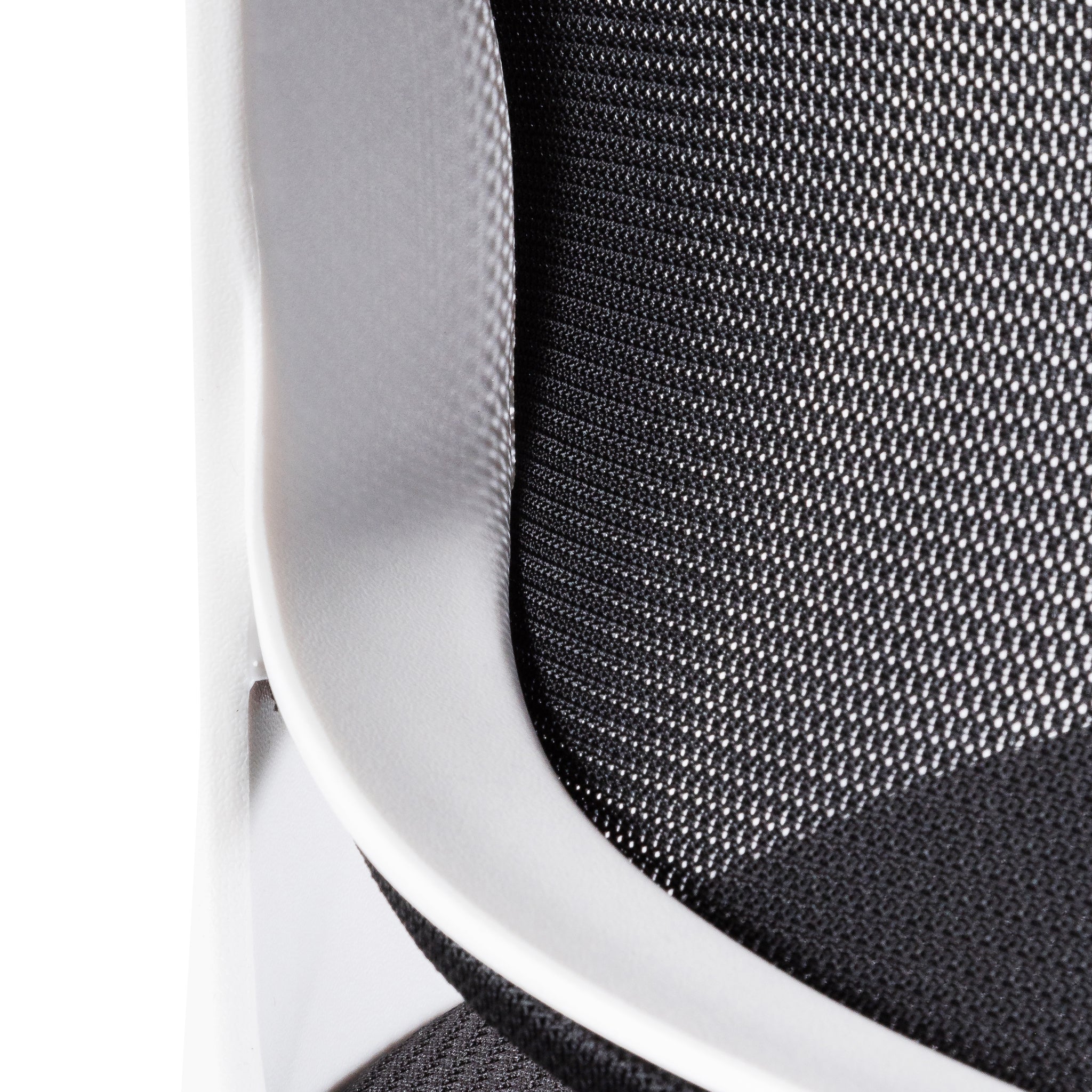 Black Milano Office Chair - White Arm and Base