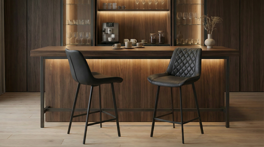 Forge Bar Stool Black (Set of 2)
