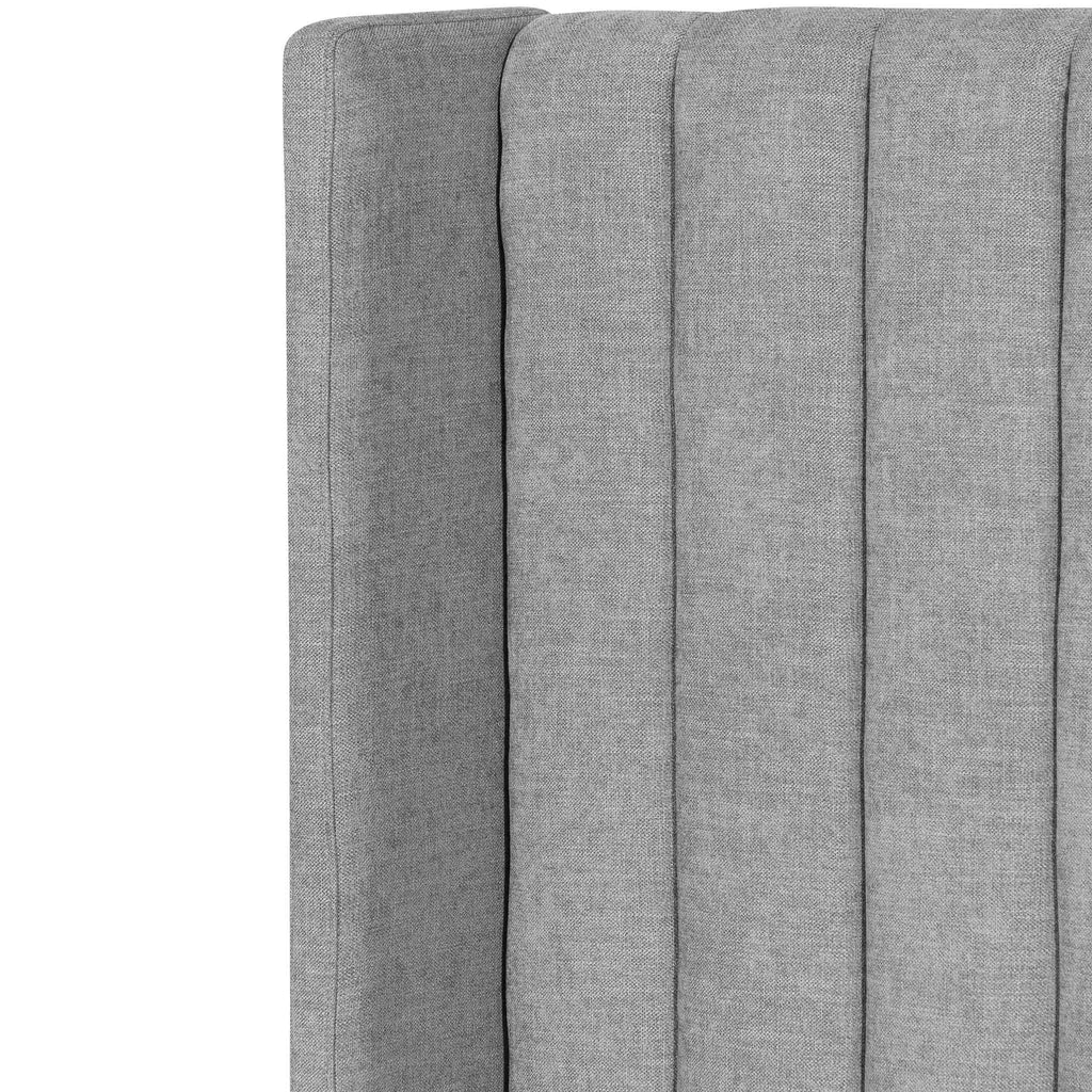Wide Base Queen Sized Lazio Bed Frame - Flint Grey