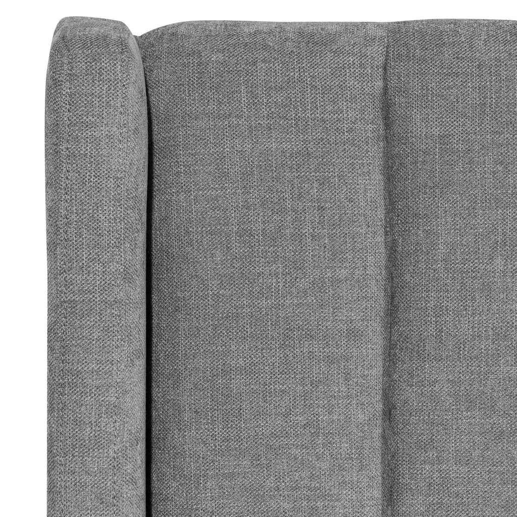 Wide Base Queen Sized Lazio Bed Frame - Flint Grey