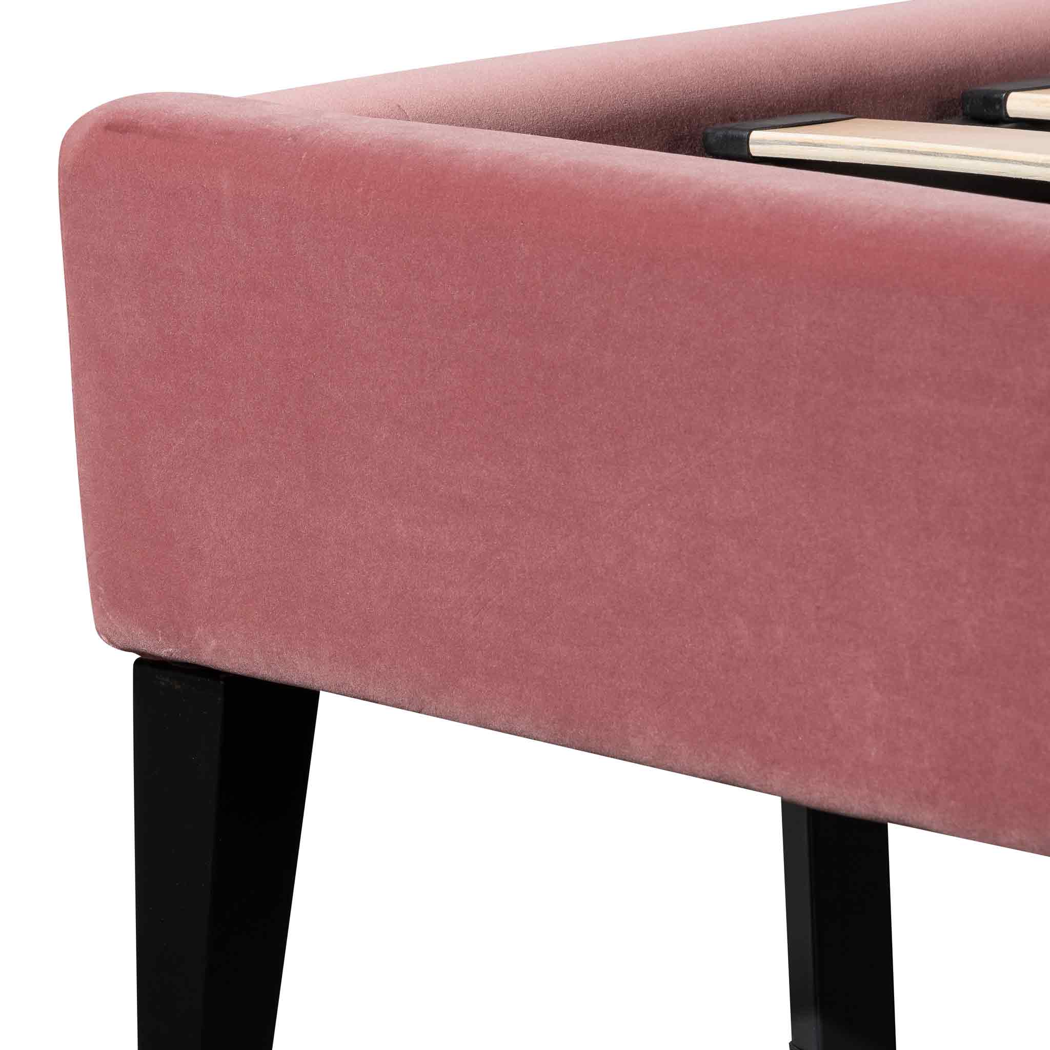King Lazio Bed Frame - Blush Peach Velvet