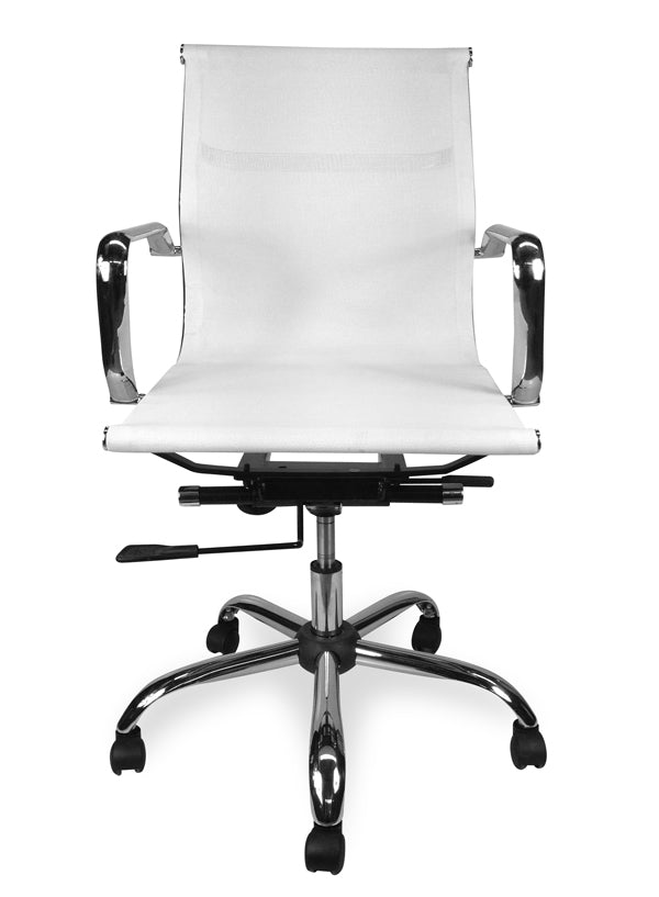 Designer Mesh Boardroom Milano Office Chair - White