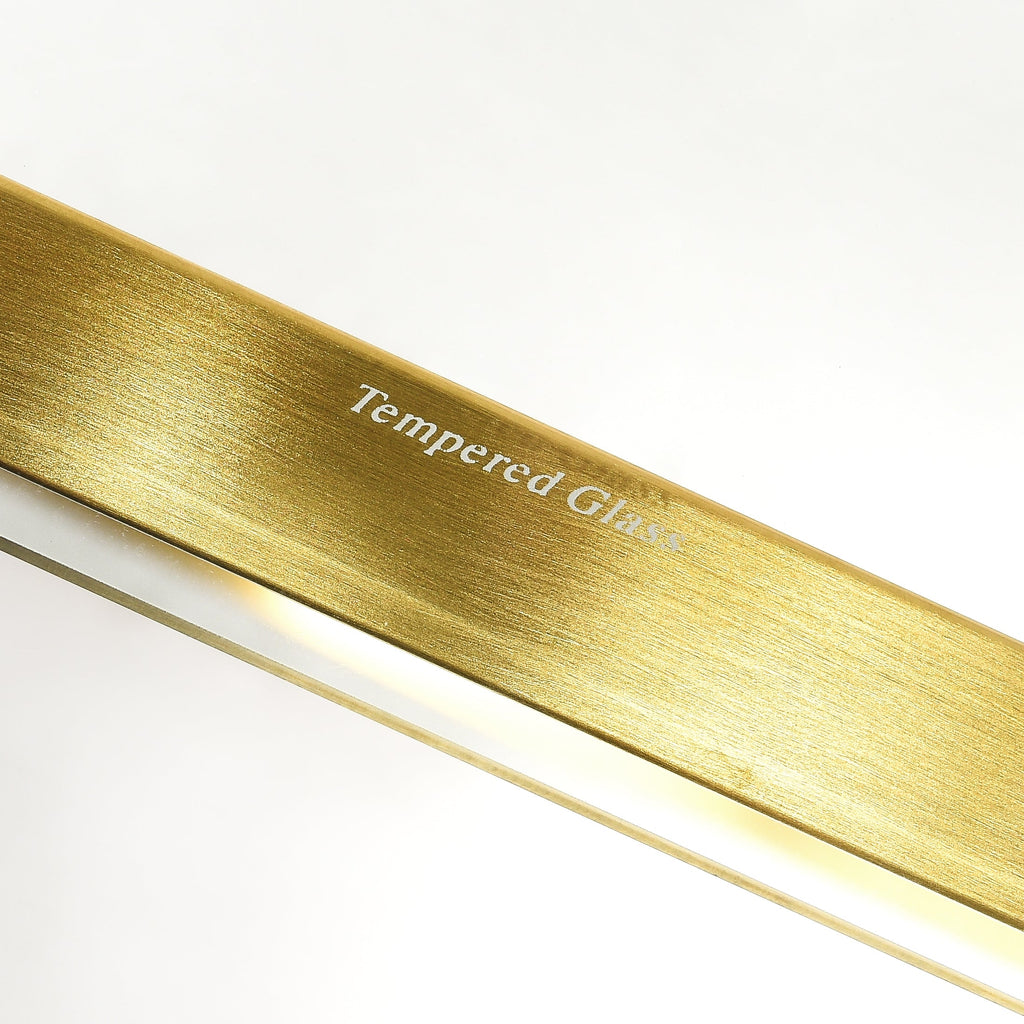 1.2m Glass Ferrara Console Table - Gold Base