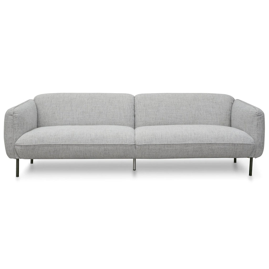 3 Seater Sofa - Light spec grey fabric