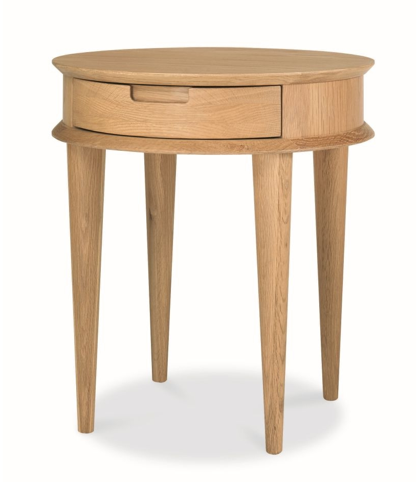 Lamp Capri Side Table with Drawers - Natural