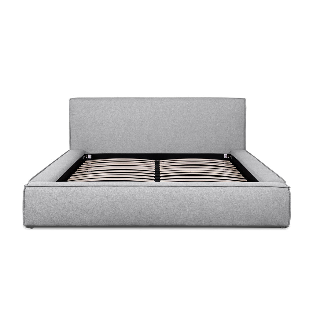 King Lazio Bed Frame - Pearl Grey Fabric