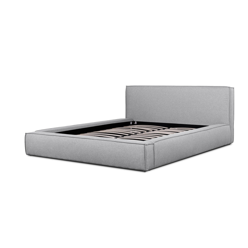 King Lazio Bed Frame - Pearl Grey Fabric