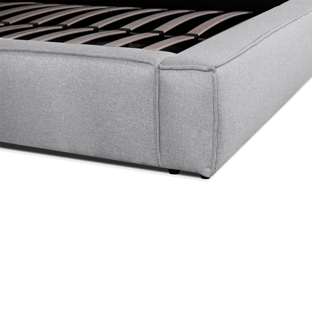 King Lazio Bed Frame - Pearl Grey Fabric
