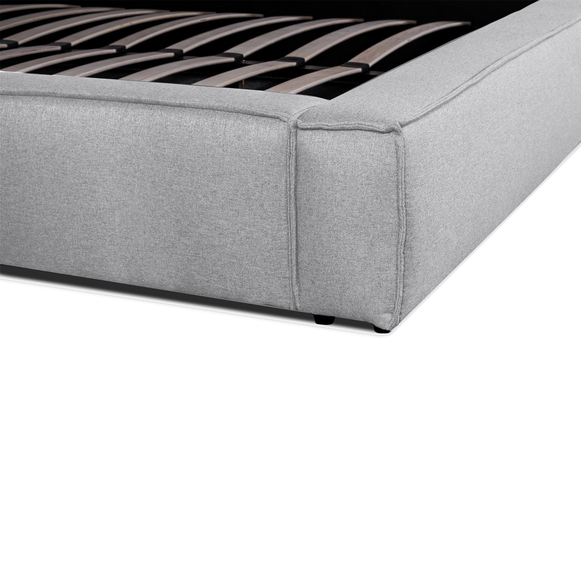 King Lazio Bed Frame - Pearl Grey Fabric