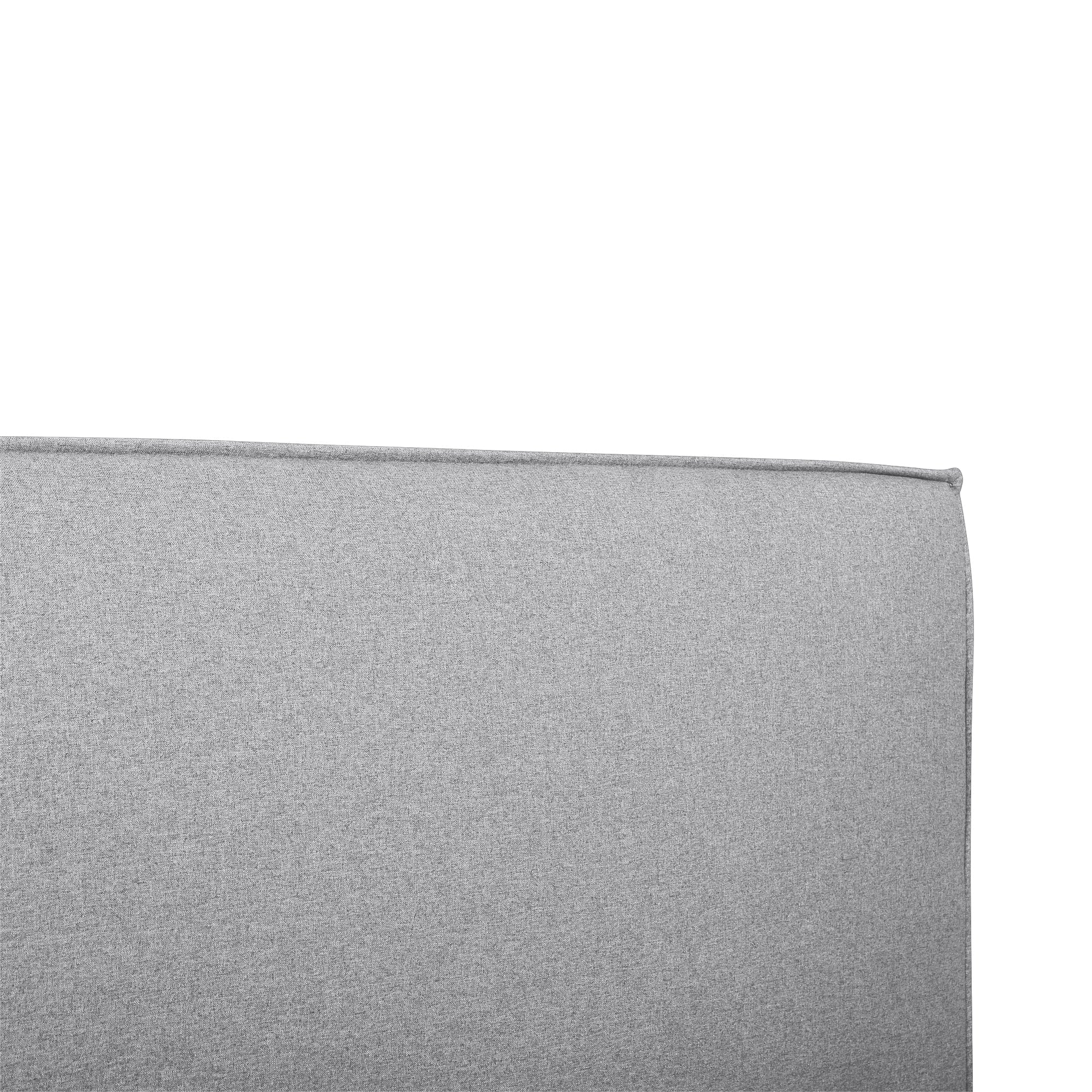 Queen Lazio Bed Frame in Pearl Grey fabric