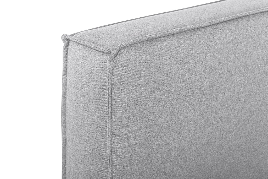 Queen Lazio Bed Frame in Pearl Grey fabric
