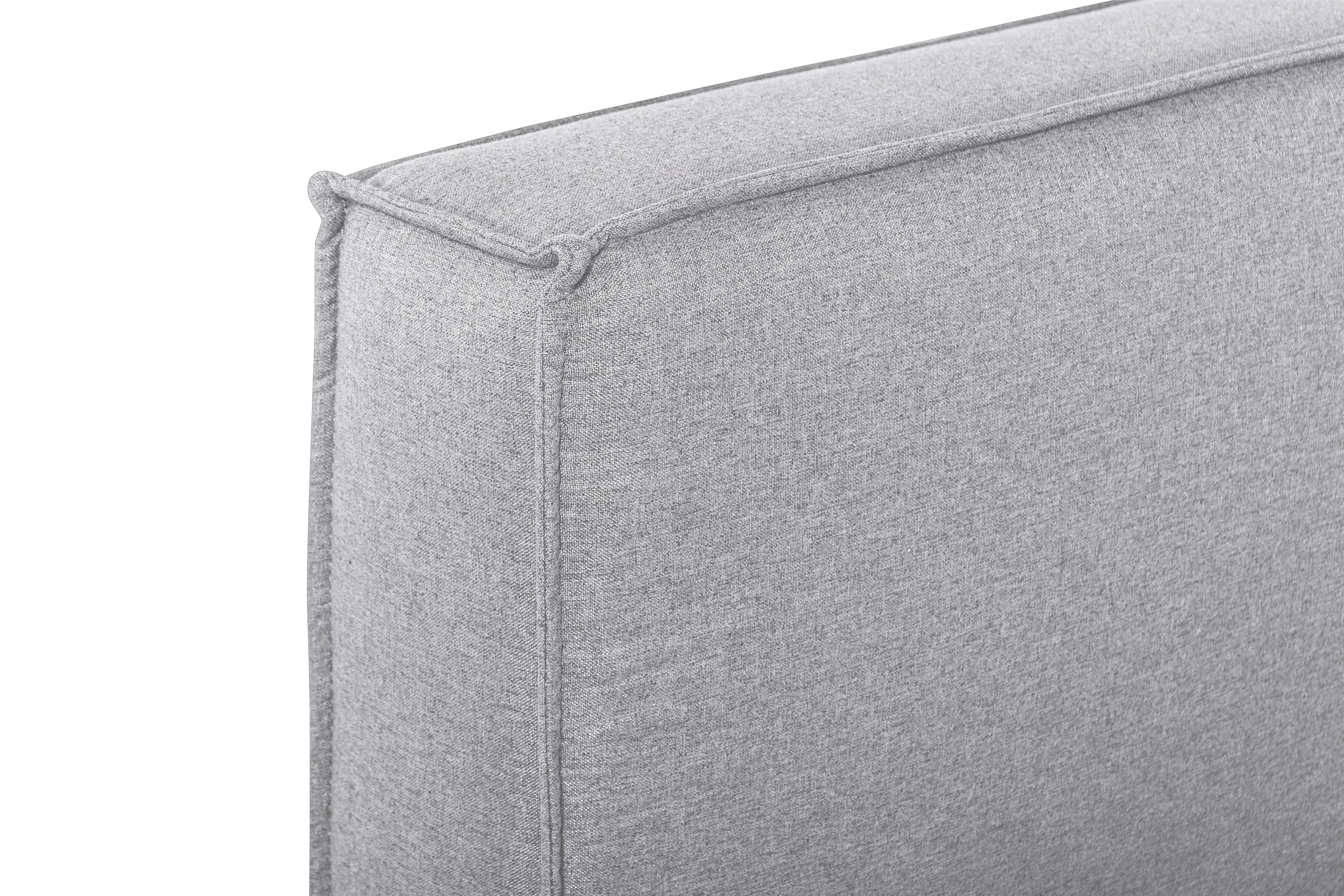 Queen Lazio Bed Frame in Pearl Grey fabric