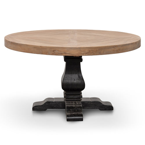 1.4m Natural Round Siena Dining Table - Black Base