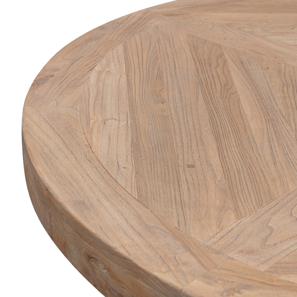 1.4m Natural Round Siena Dining Table - Black Base