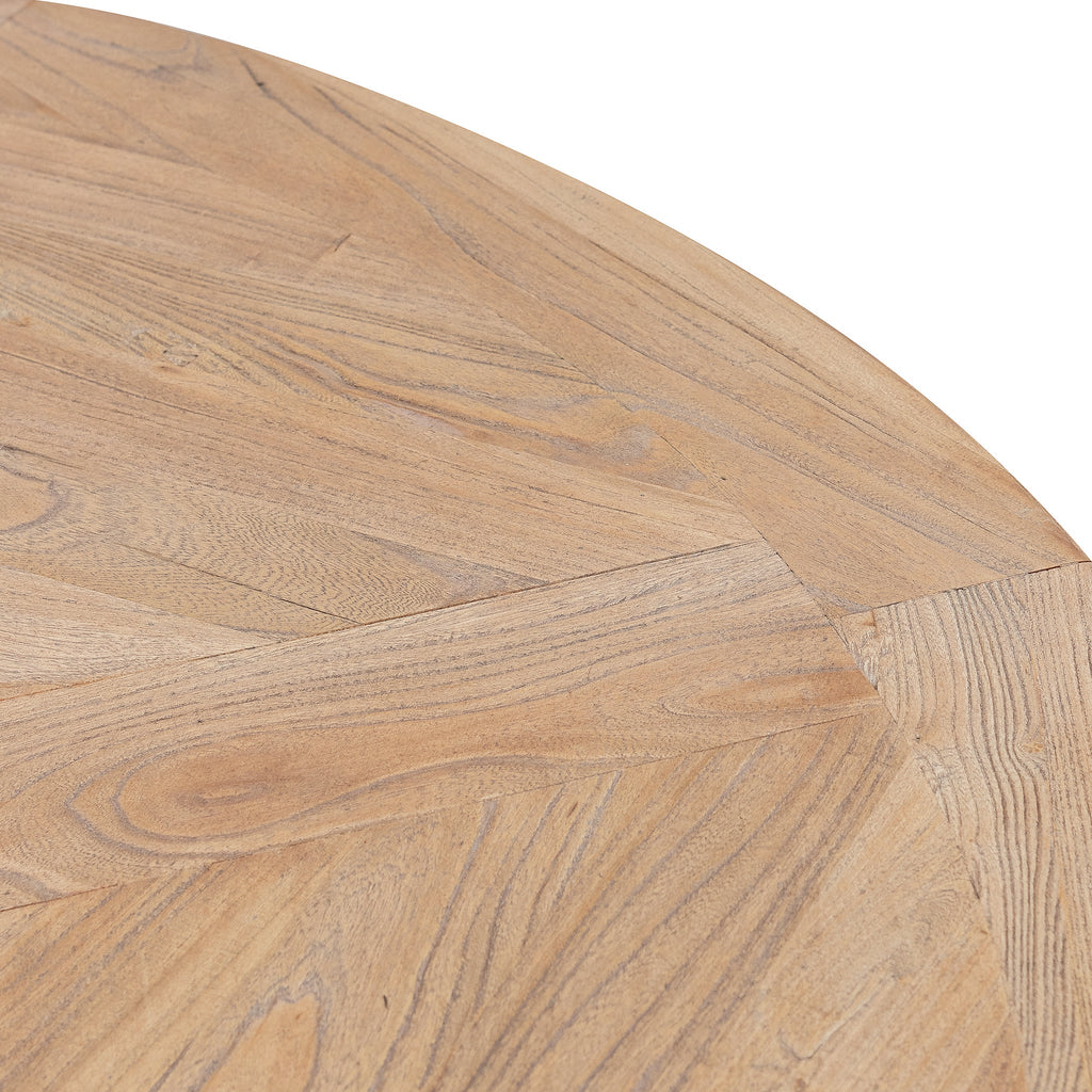 1.4m Natural Round Siena Dining Table - Black Base
