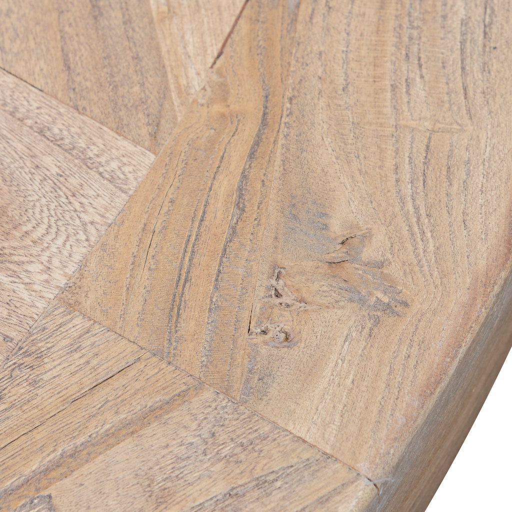 1.4m Natural Round Siena Dining Table - Black Base