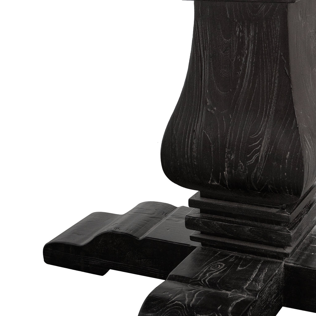 1.4m Natural Round Siena Dining Table - Black Base