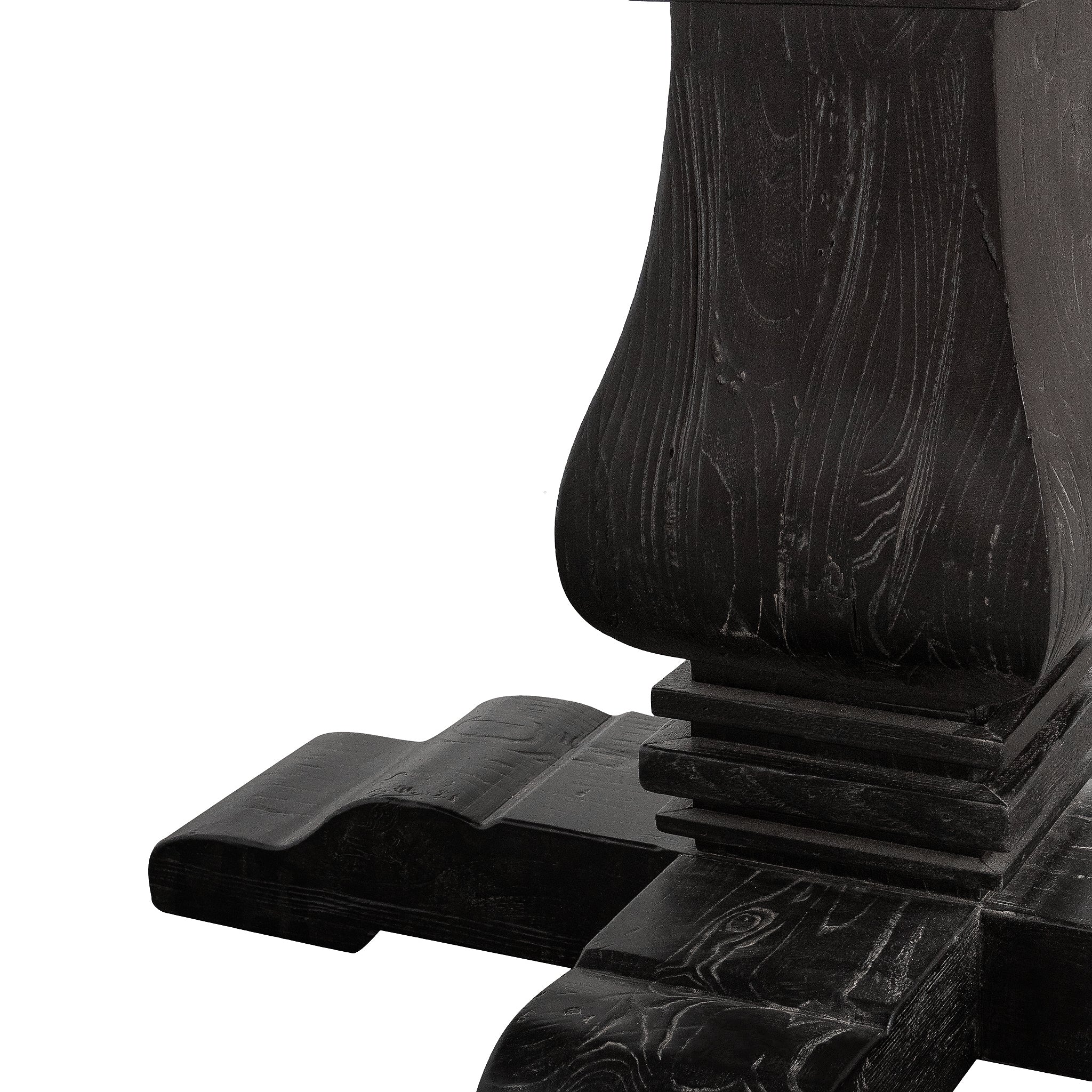 1.4m Natural Round Siena Dining Table - Black Base