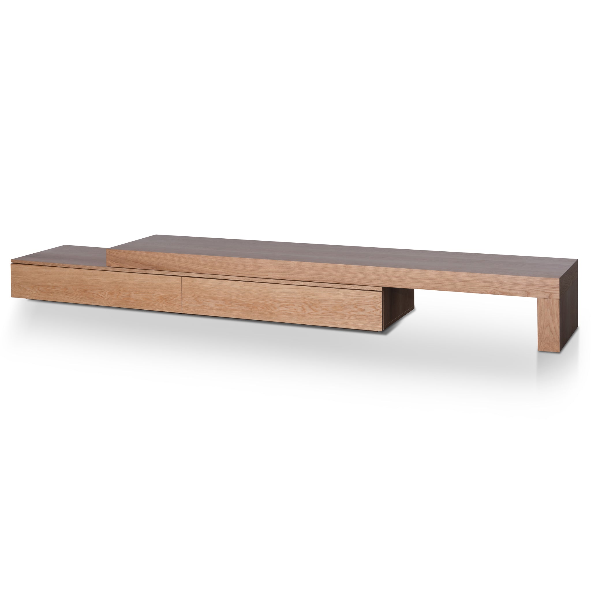 Extendable Palermo TV Entertainment Unit - Natural Oak