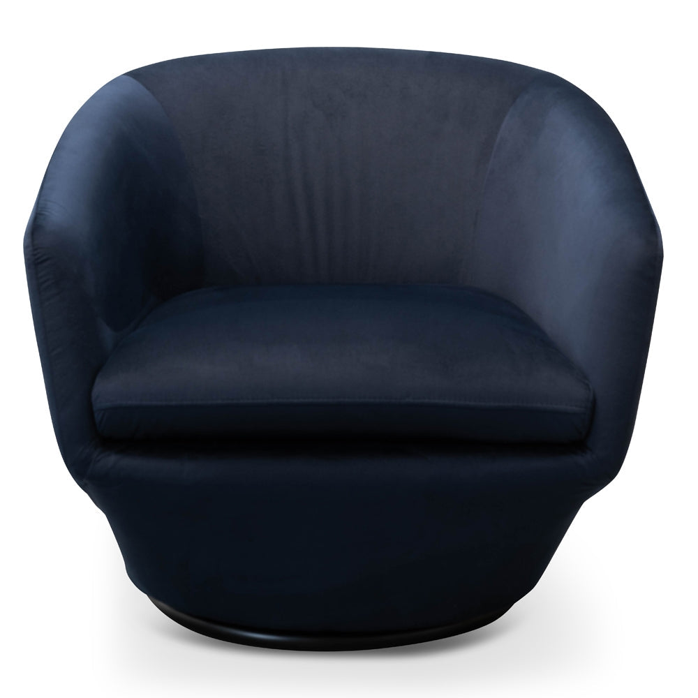 Swivel Ravello Lounge Chair - Navy Velvet