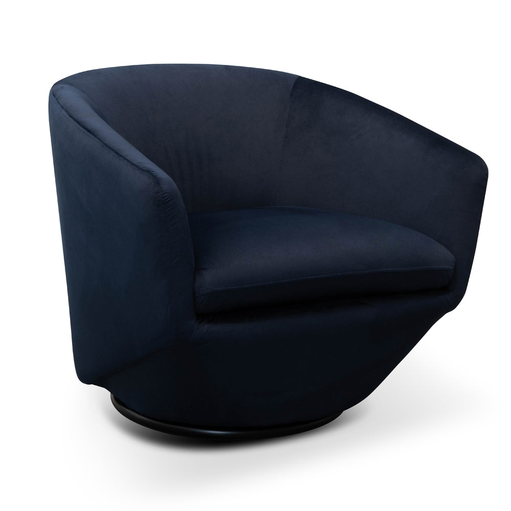 Swivel Ravello Lounge Chair - Navy Velvet