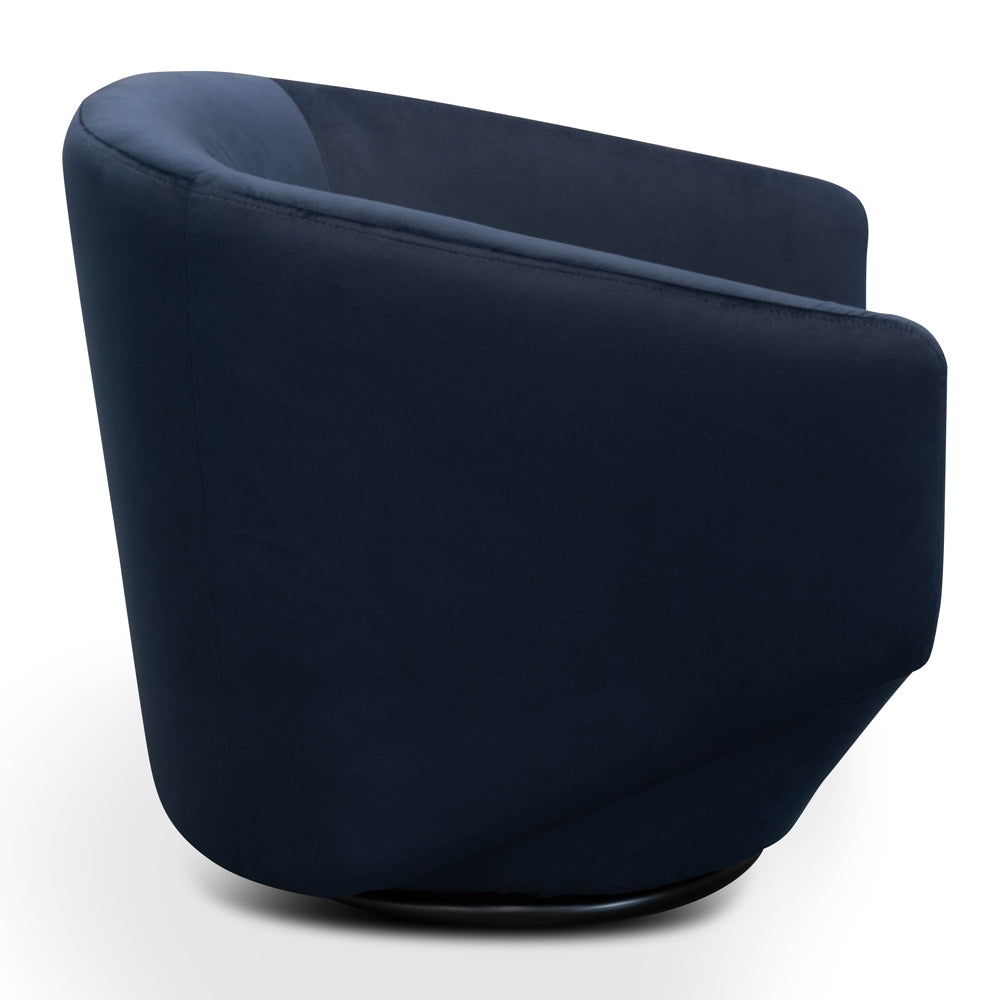 Swivel Ravello Lounge Chair - Navy Velvet