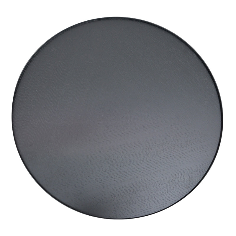 90cm Round Venezia Coffee Table - Black Oak Top - Black Frame - Last one