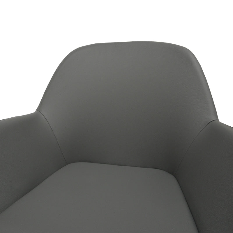 Verona Dining Chair in Charcoal Grey PU With Black Legs (Set of 2)