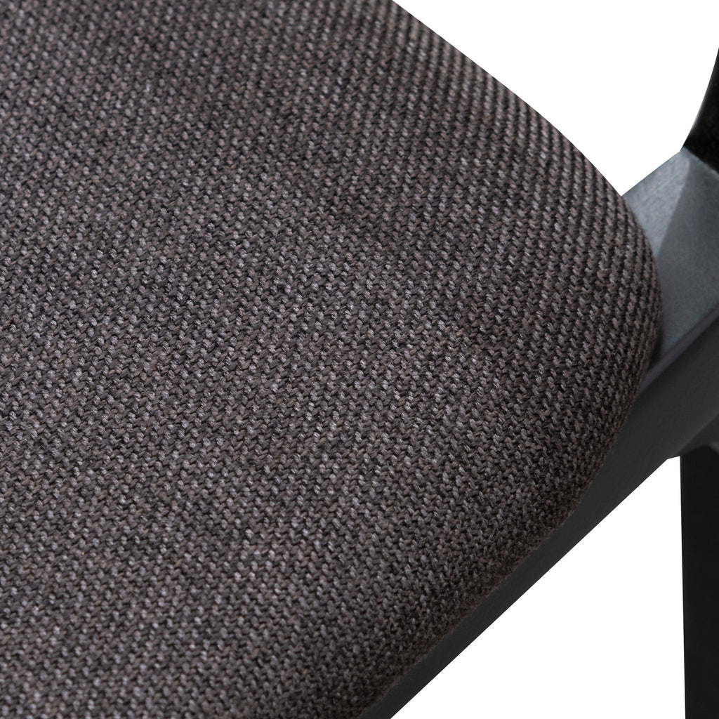 Fabric Armchair - Anchor Grey with Black Legs