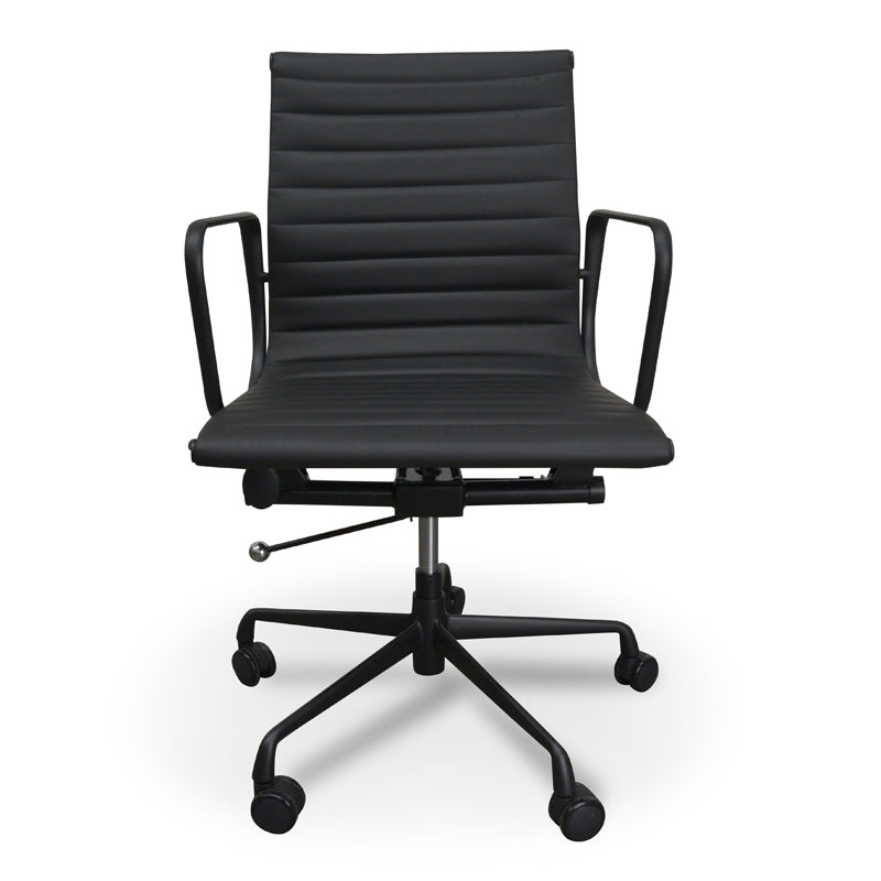 PU Leather Milano Office Chair - Full Black
